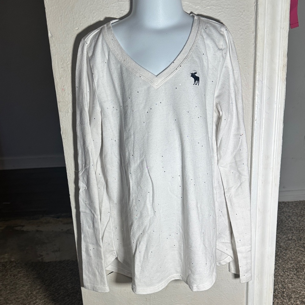 Abercrombie Kids White Long Sleeve Tee